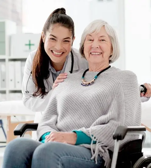 A Well Health Labs clinician caring for a patient at home